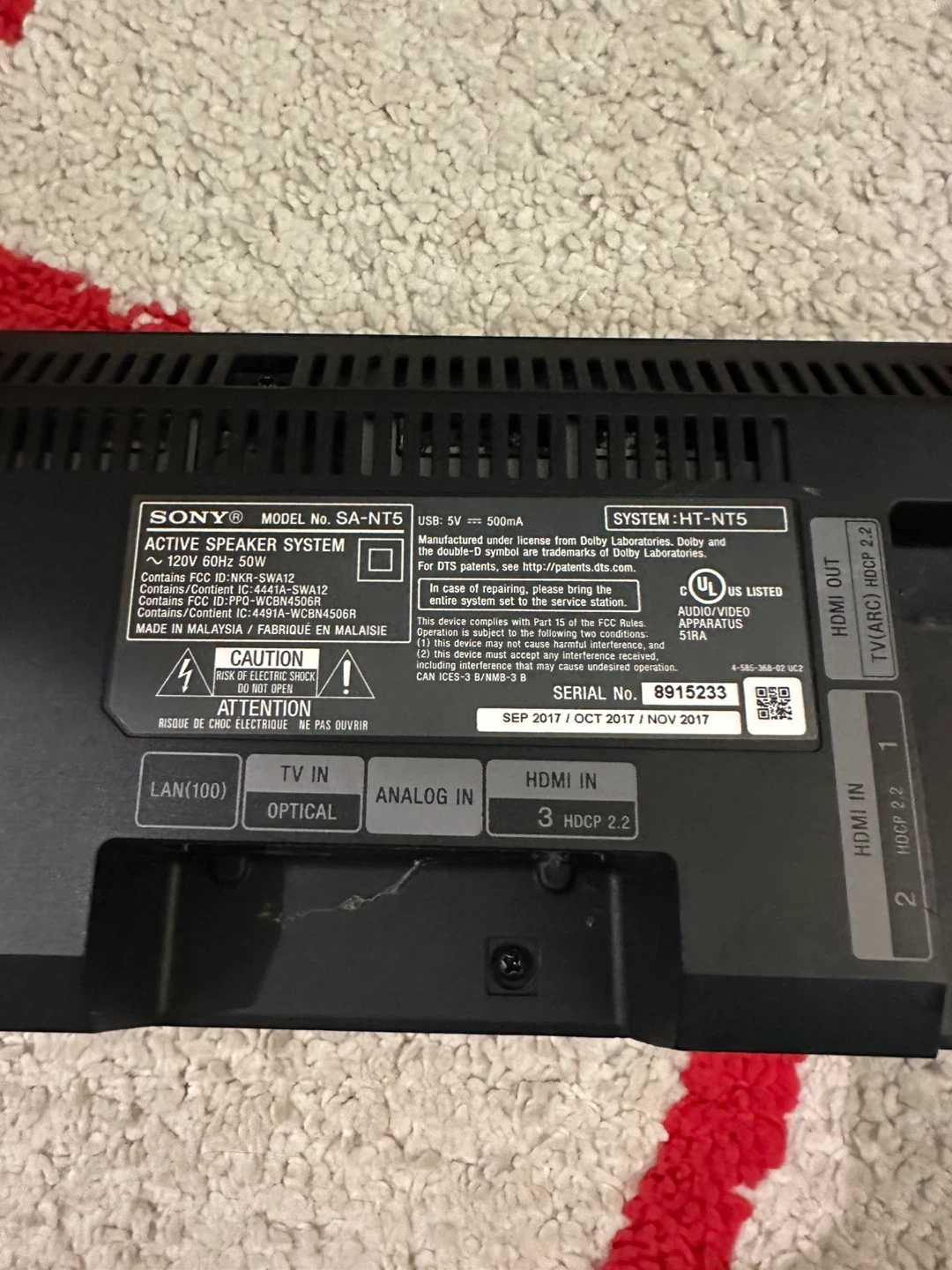Sony HT-NT5 Soundbar with Subwoofer - photo 5