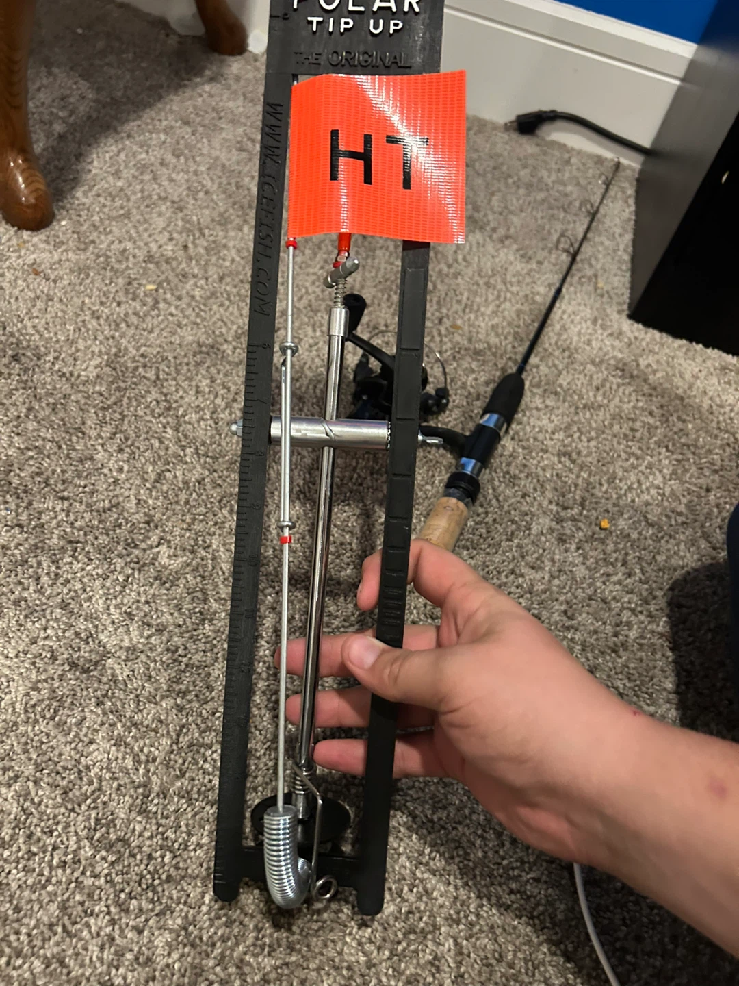 HT Polar Tip Up Ice Fishing Rod and Reel Combo