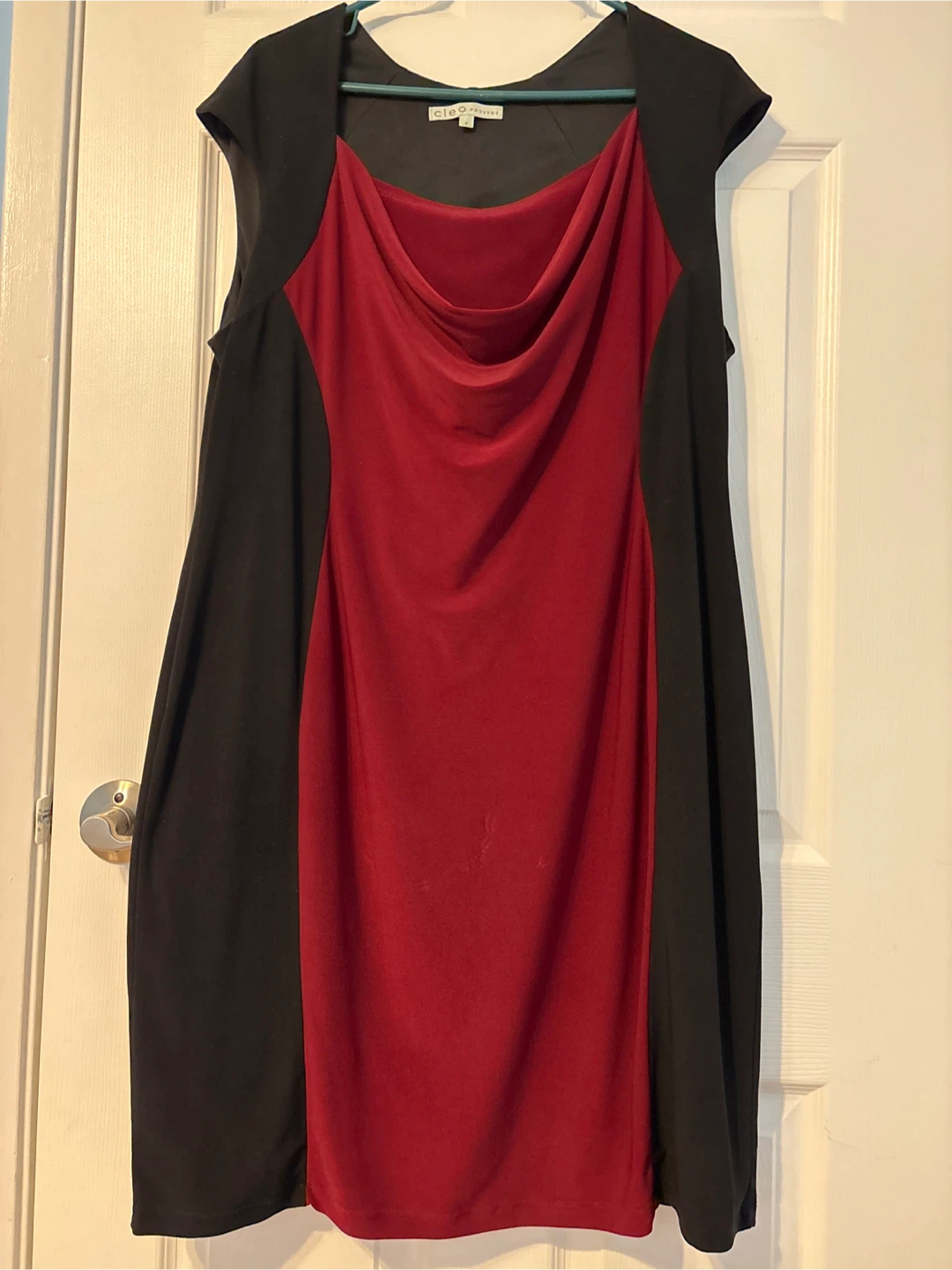 Cleo Two-Tone Cowl Neck Dress