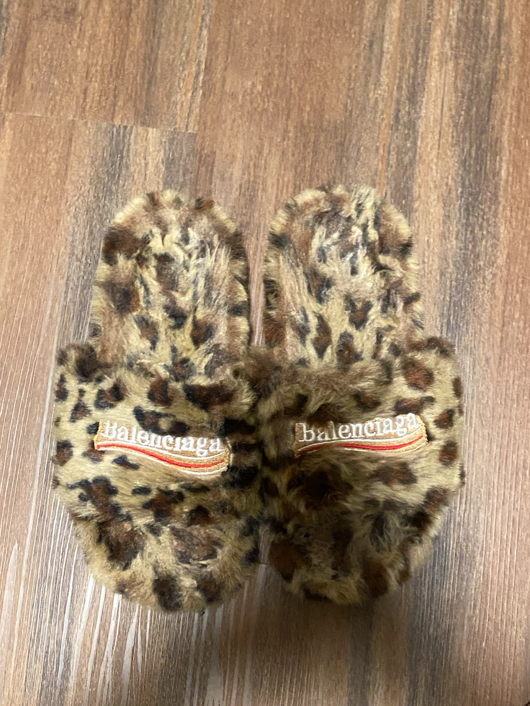 Balenciaga Leopard Print Fur Slides with Dust Bag - photo 2