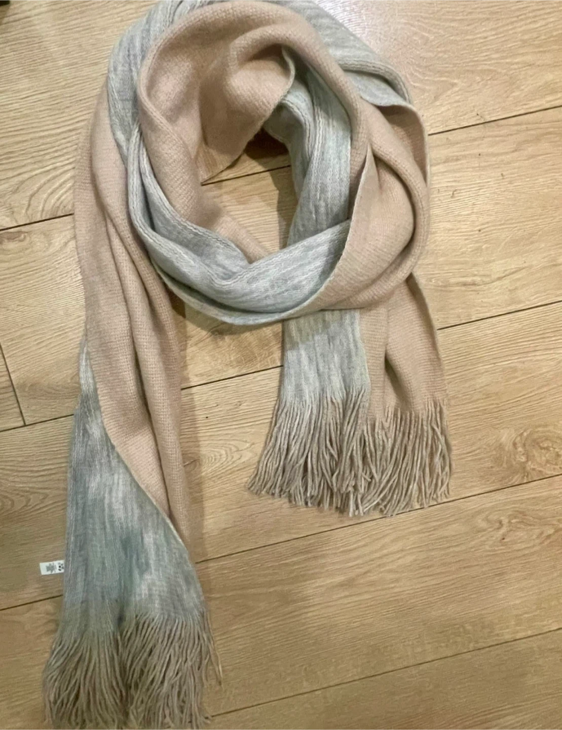 Two-Tone Scarf with Fringe