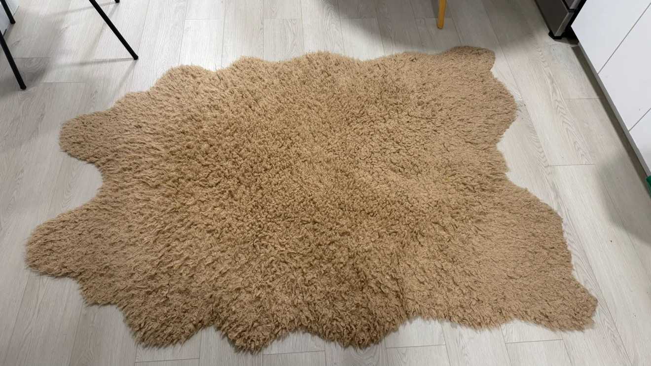 Faux Sheepskin Rug - Tan