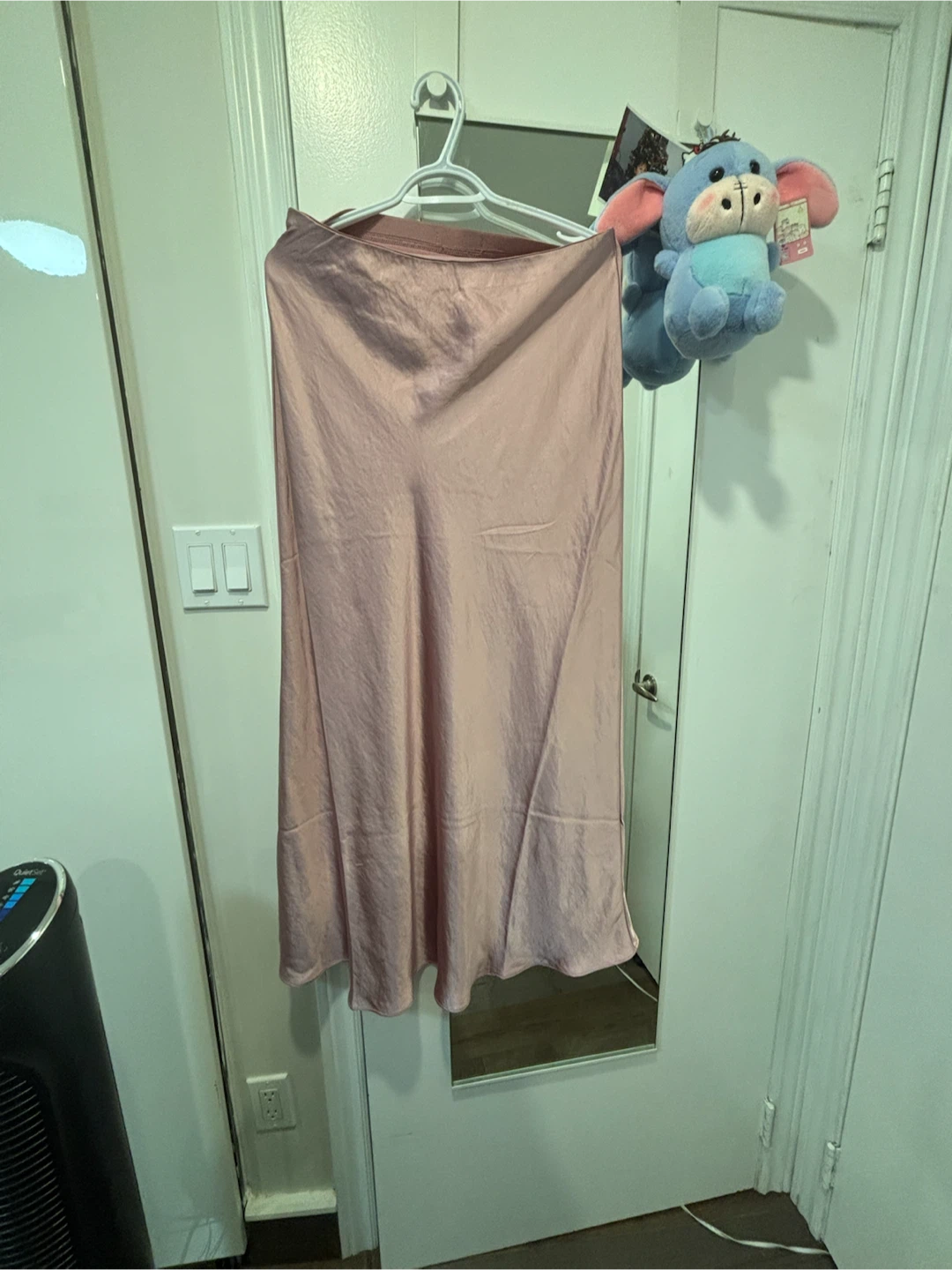 Pink Satin Midi Skirt - photo 3