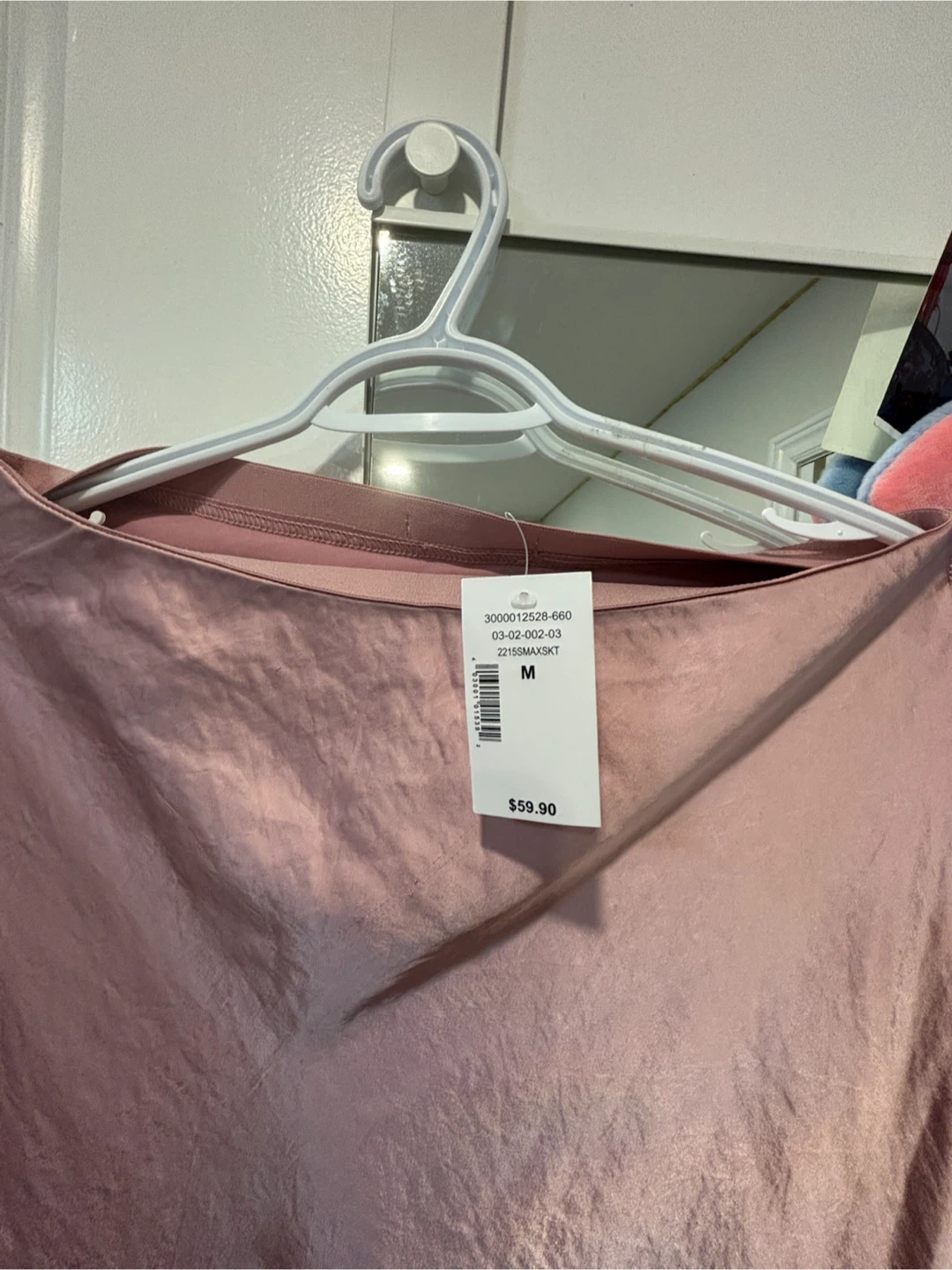 Pink Satin Midi Skirt - photo 4