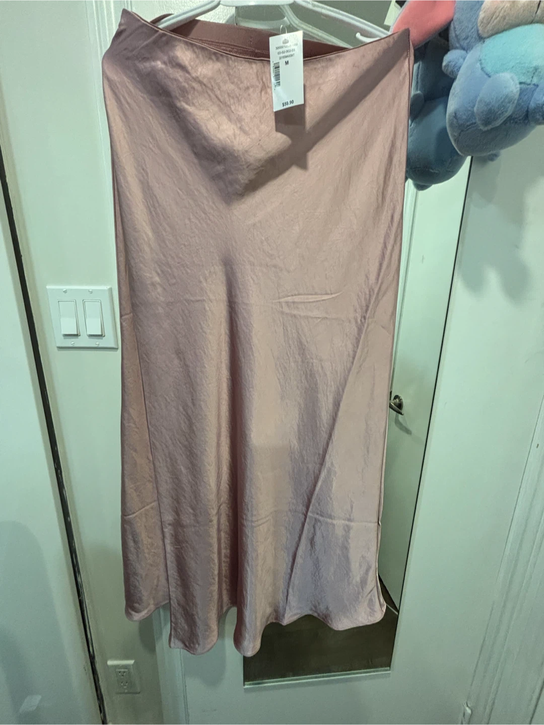 Pink Satin Midi Skirt - photo 5