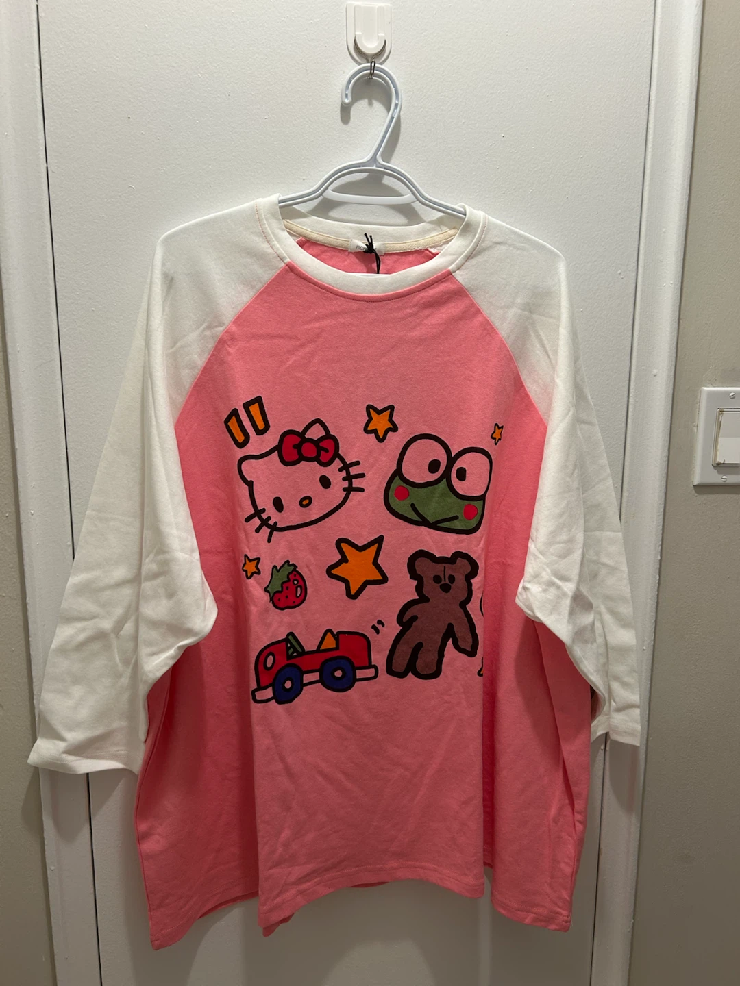Brand New Pink & White Graphic Long Sleeve Top