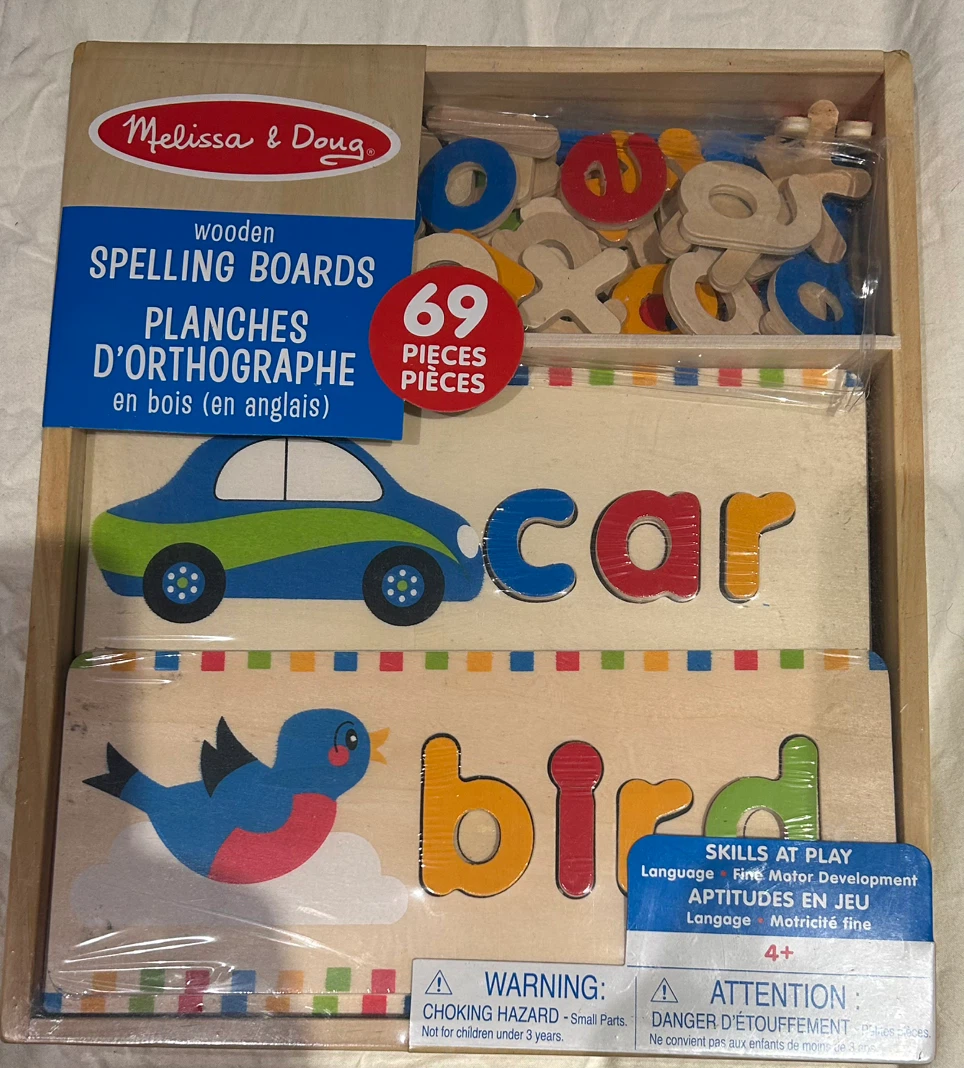 Melissa & Doug wooden spelling boards - NEW
