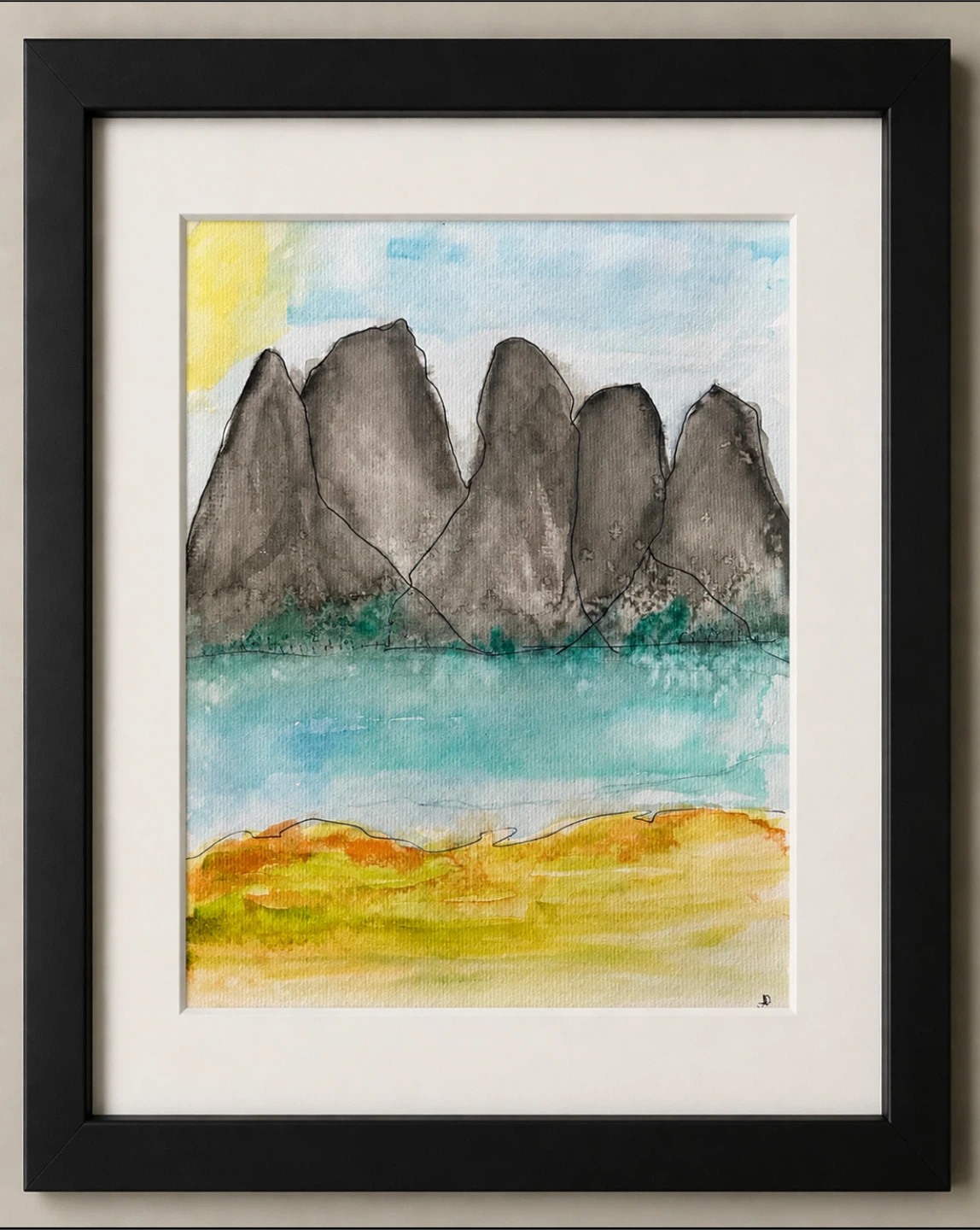 Watercolour Landscape Painting 12x9