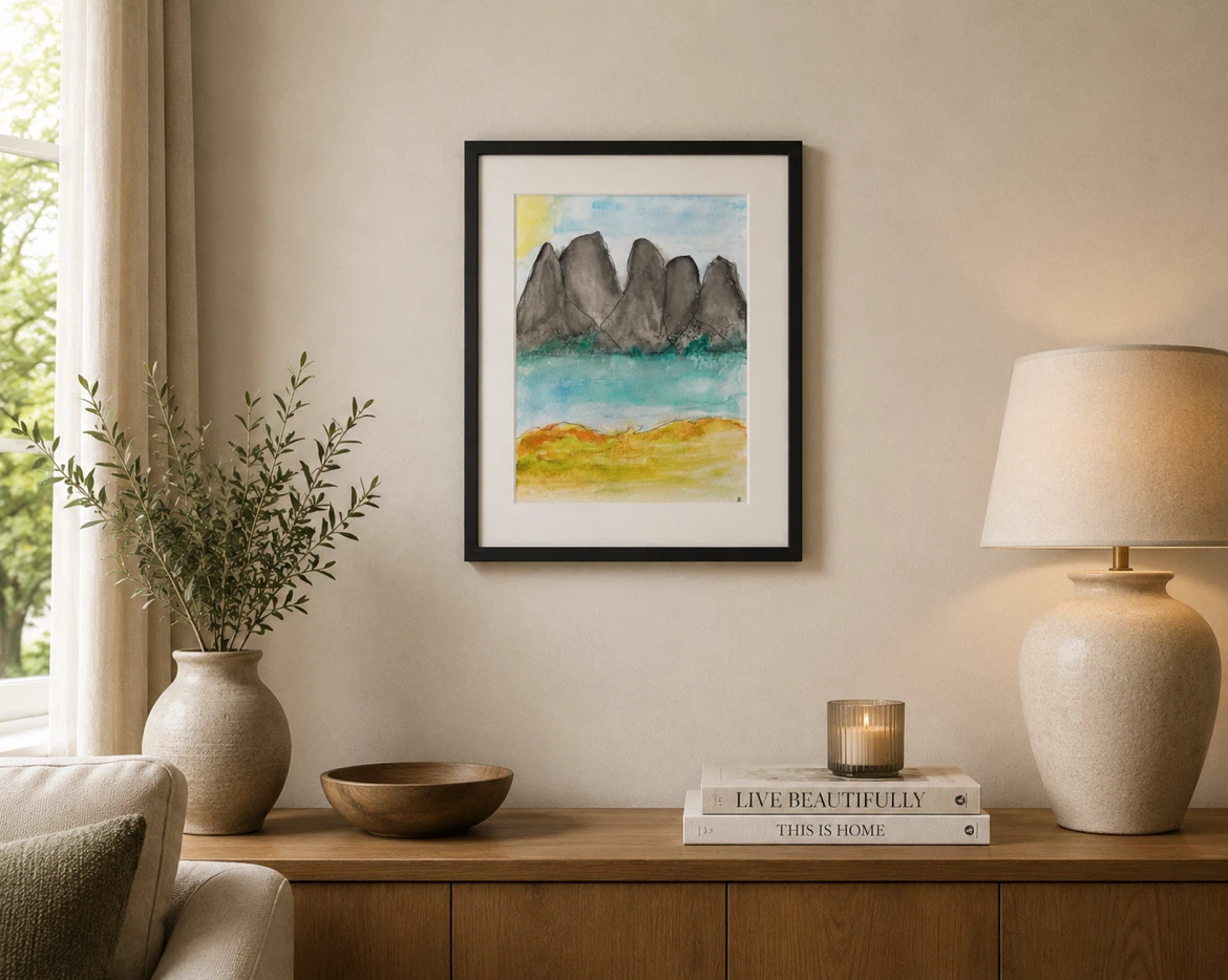 Watercolour Landscape Painting 12x9 - photo 2
