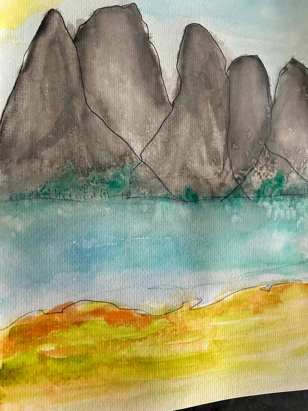 Watercolour Landscape Painting 12x9 - photo 5