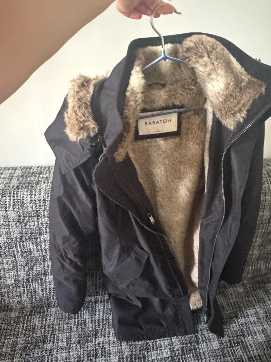 Babaton Black Parka with Faux Fur Lining - photo 2