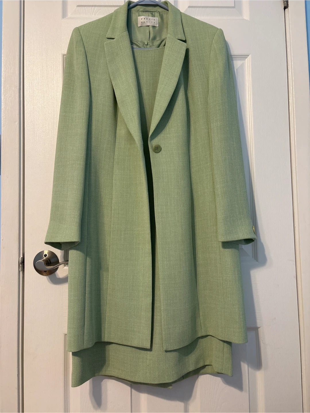 Precis Petite Mint Green Blazer & Skirt Suit