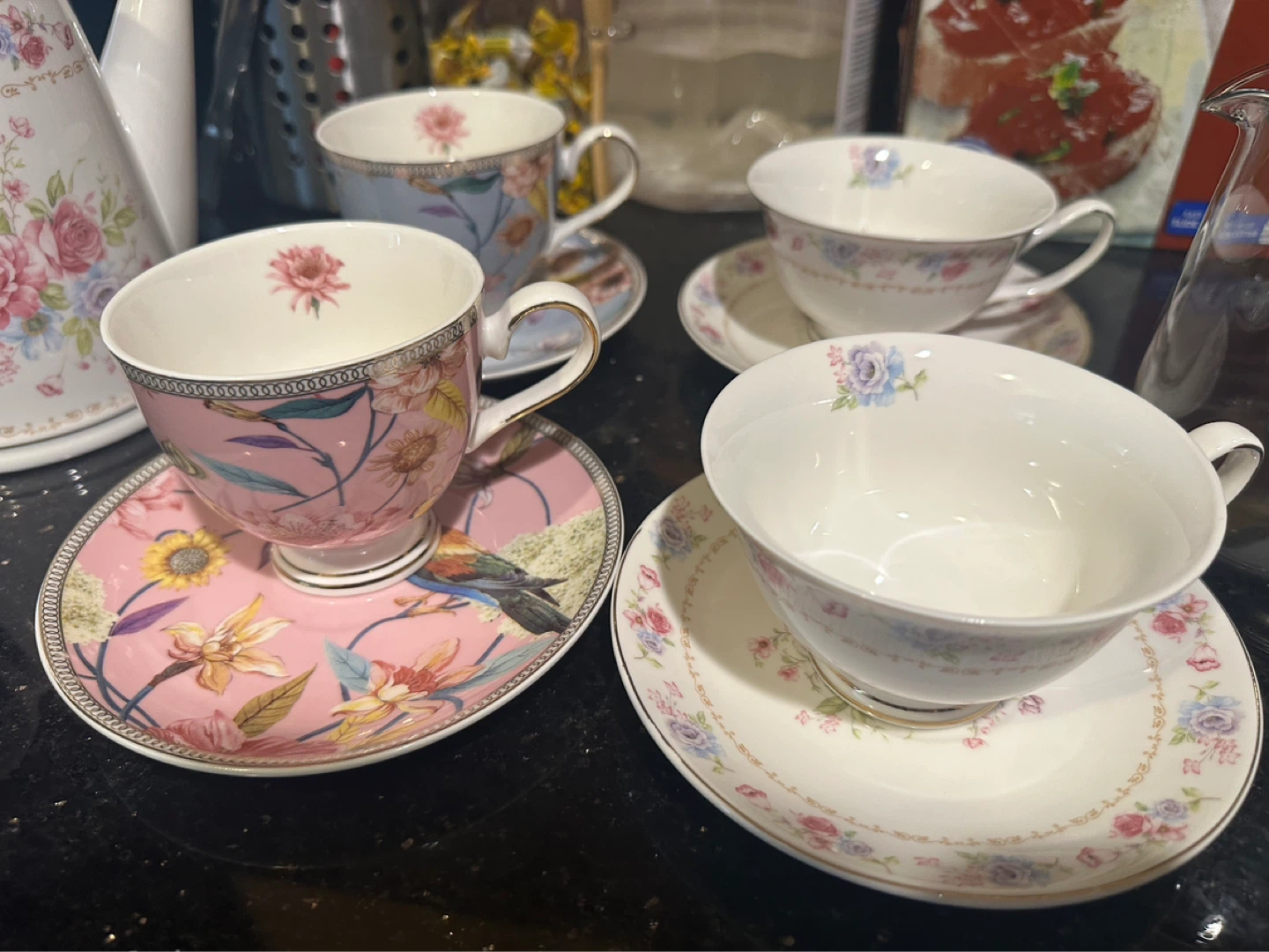 Tea Cup and Saucer Set with Teapot - photo 3