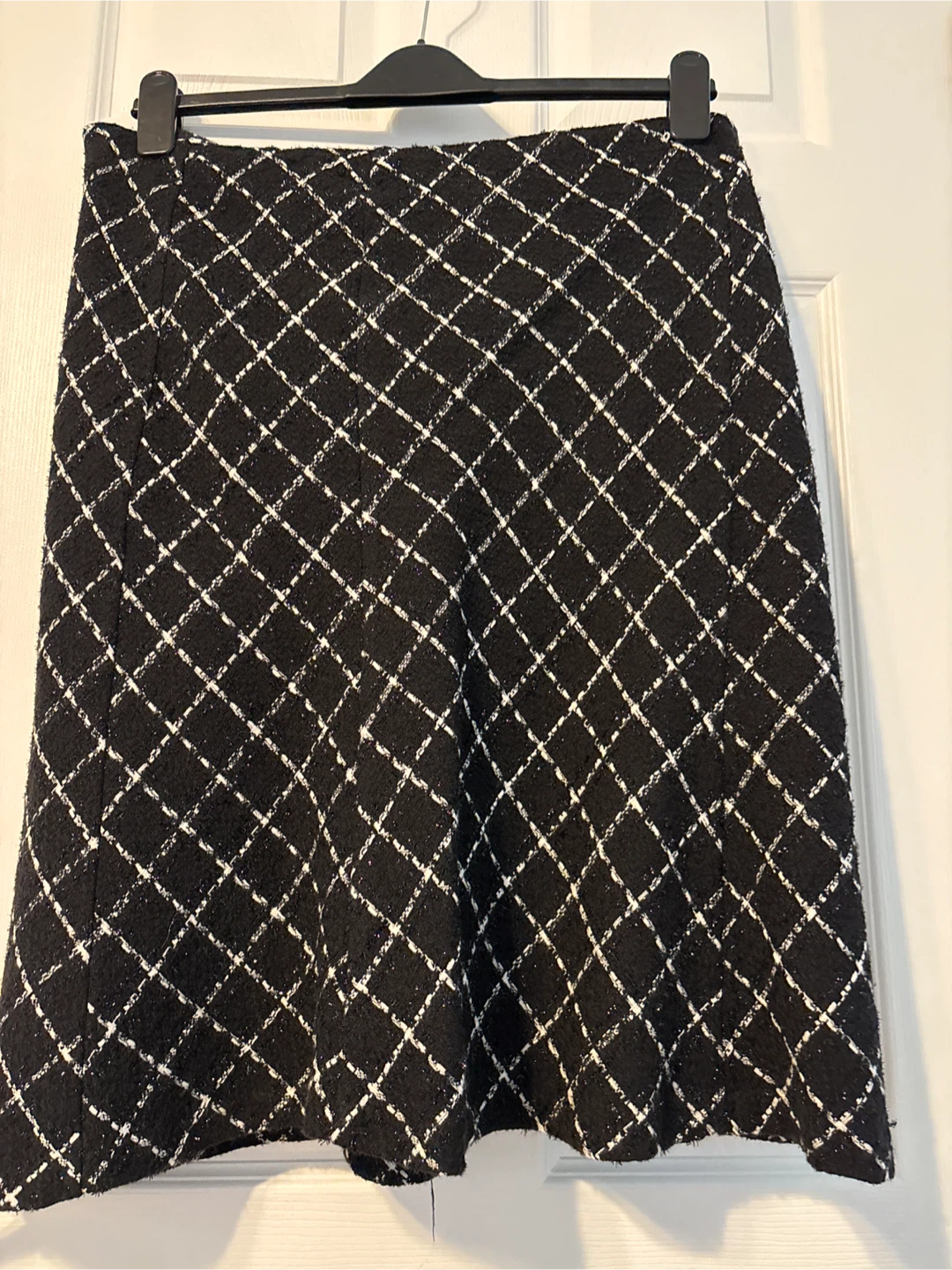 Black and White Plaid Skirt
