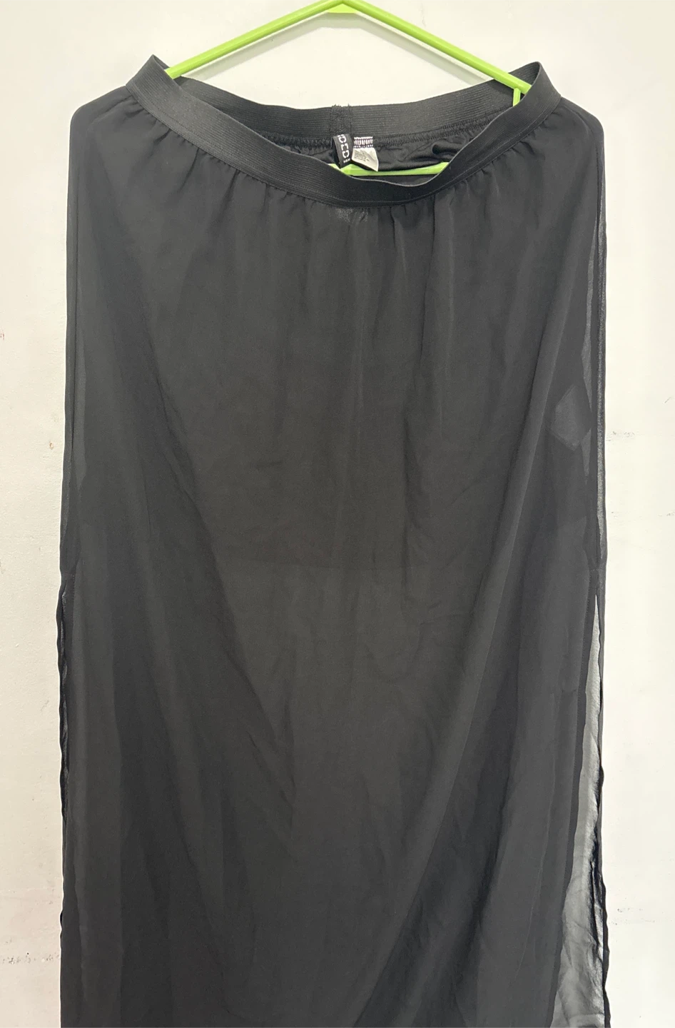 H&M Black Sheer Maxi Skirt