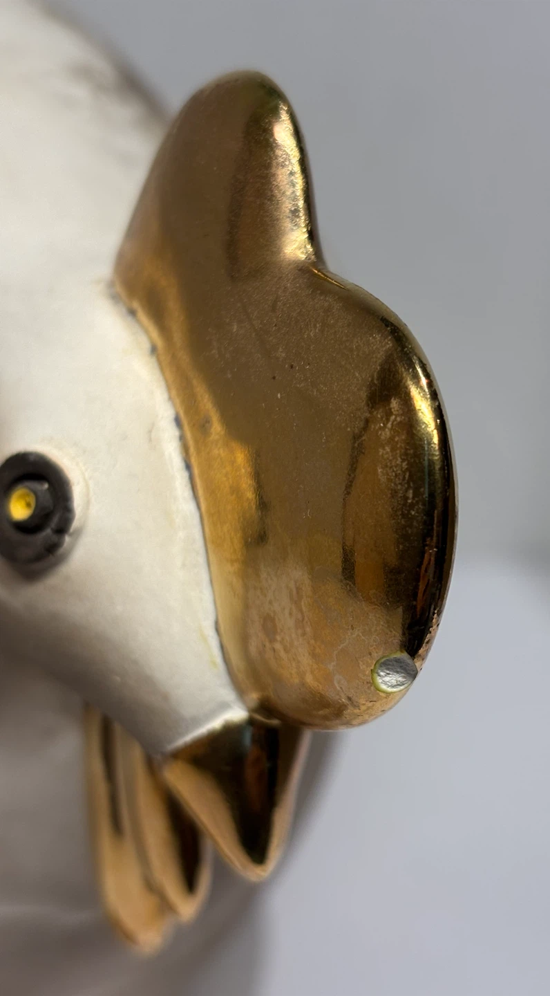 Pauline Pelletier Ceramic Hen Sculpture with Gold Accents - photo 4