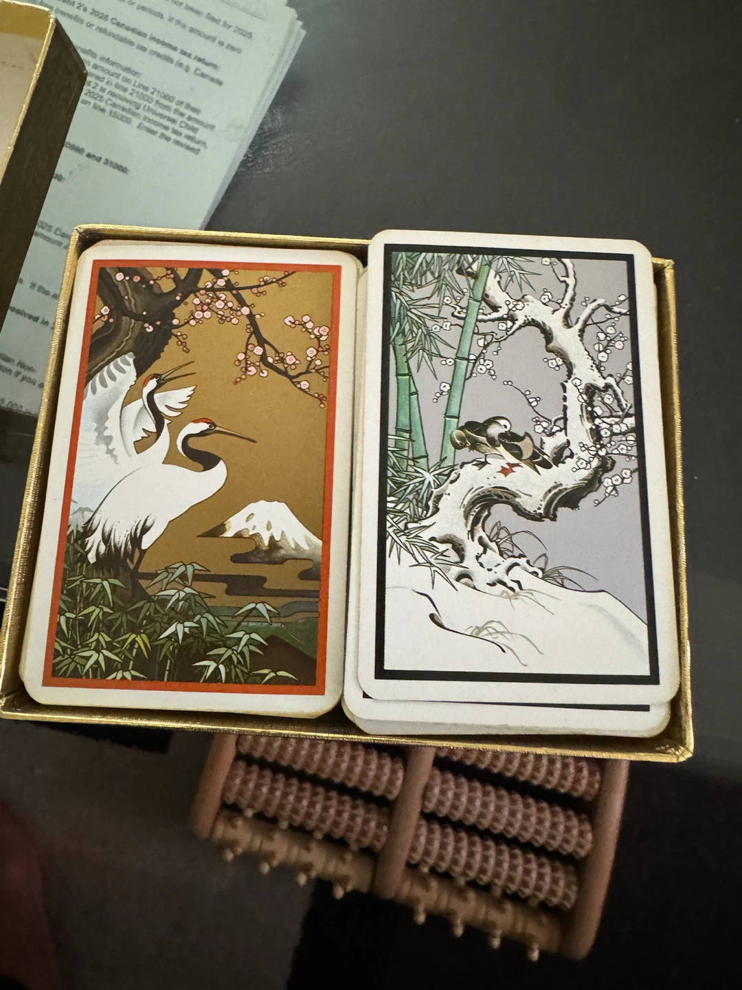 Decorative Playing Cards in Gold Box
