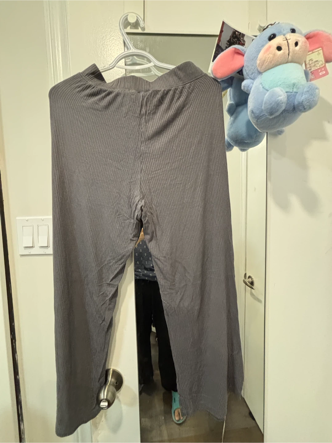 Grey Ribbed Wide Leg Pants - photo 2