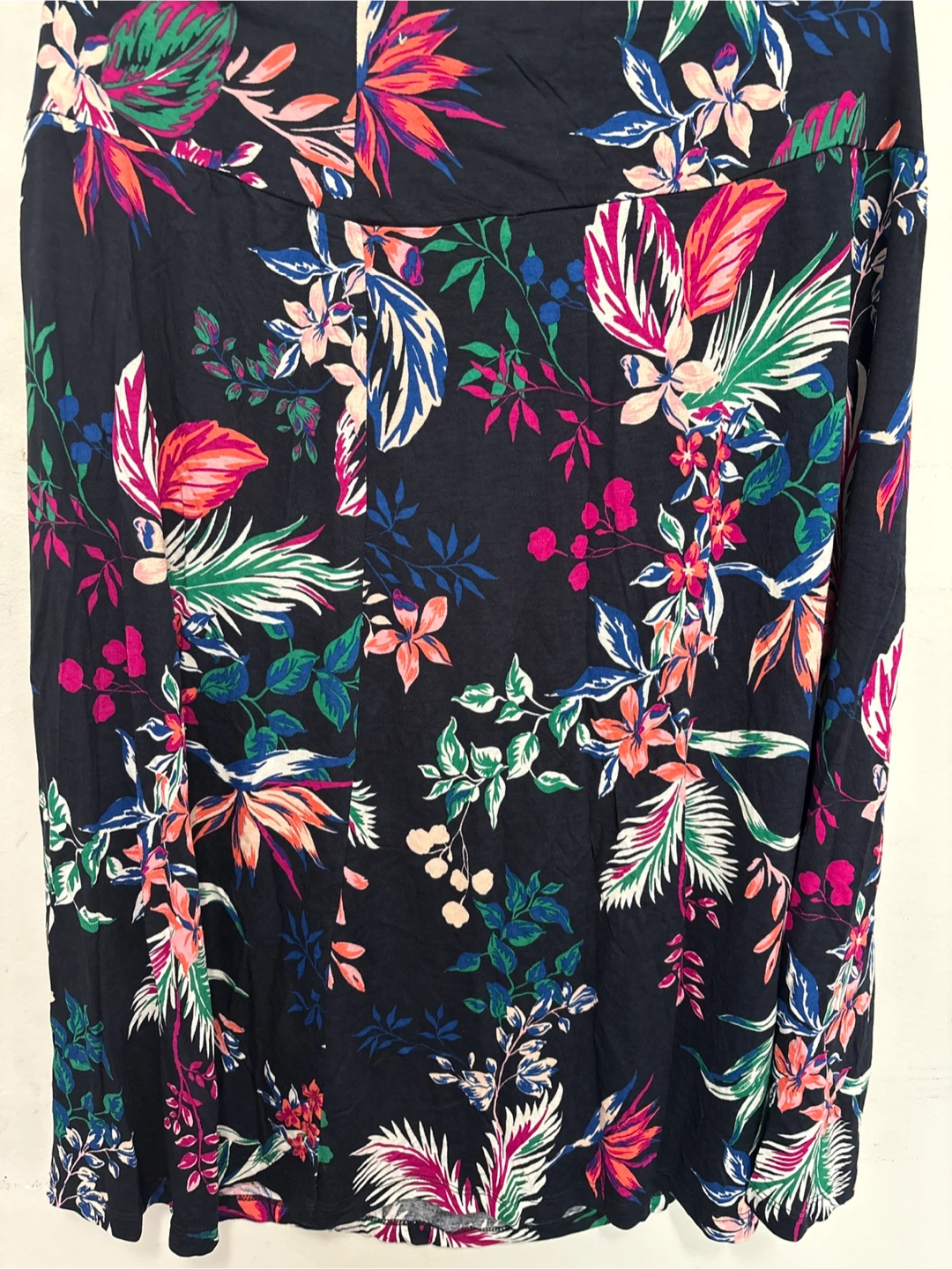 Dark Floral Print Skirt