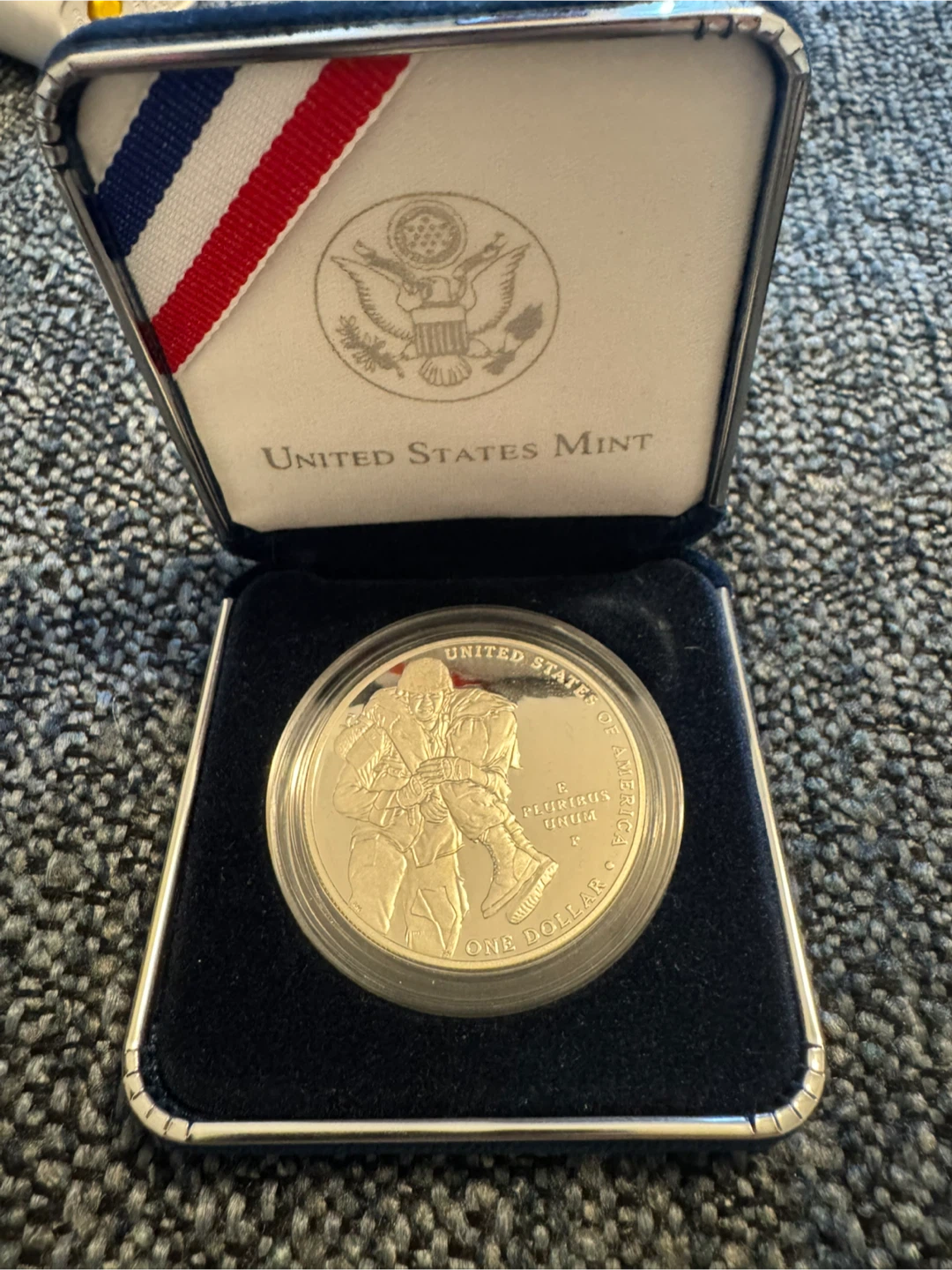 Silver US Mint Medal of Honor Commemorative Dollar Coin