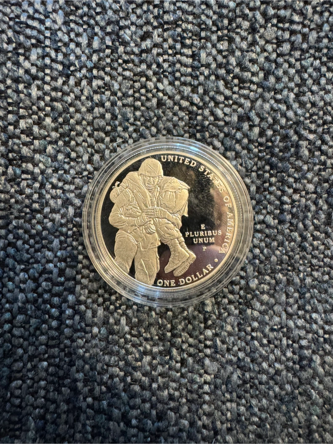 Silver US Mint Medal of Honor Commemorative Dollar Coin - photo 2