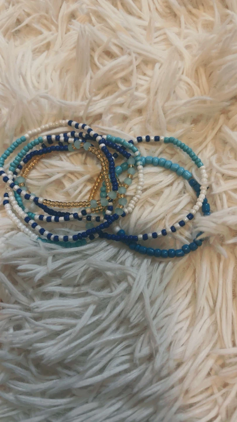 Assorted Beaded Bracelets and Keychain Set