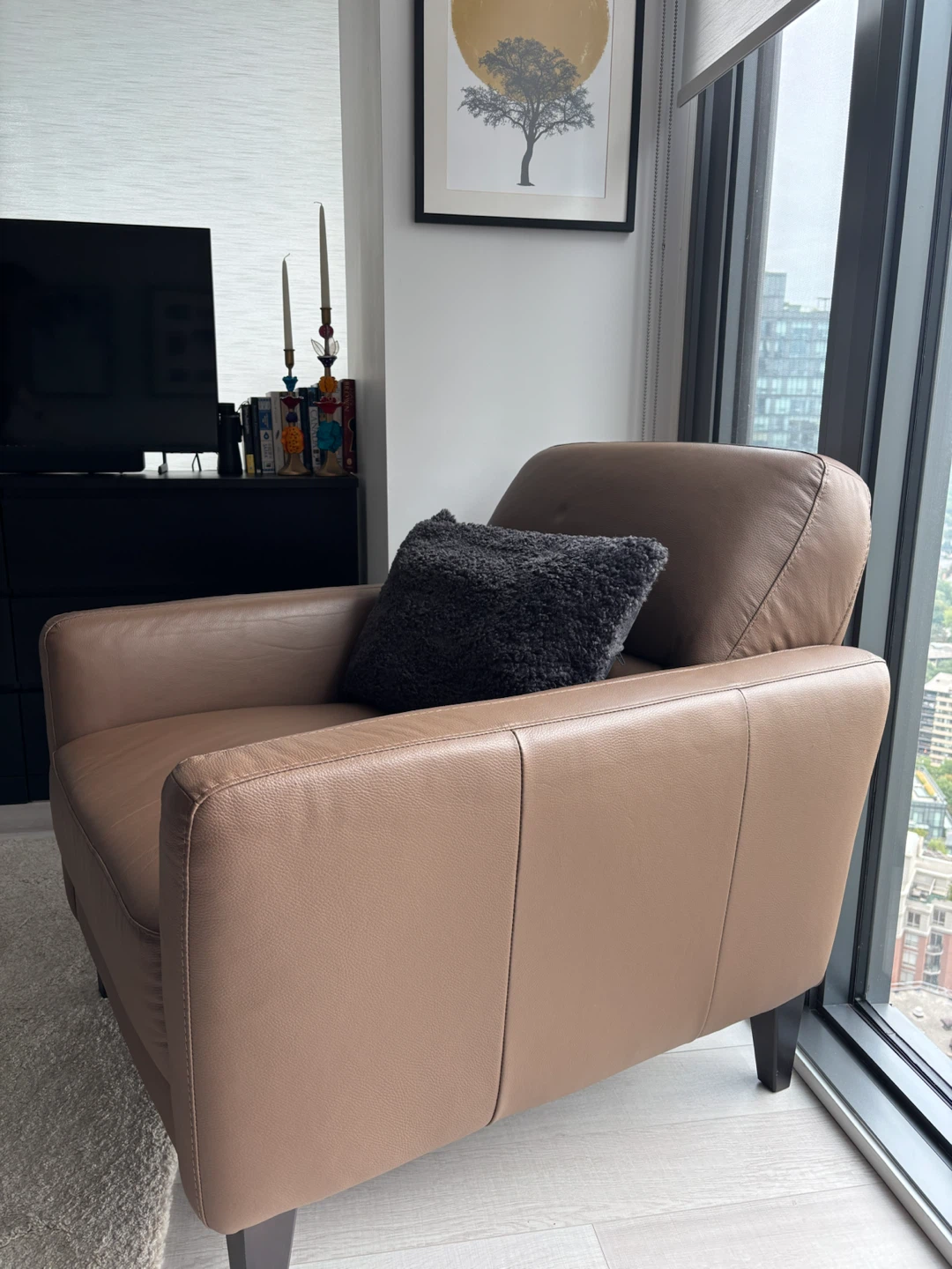 Real Leather Accent Chair from Hudson’s Bay