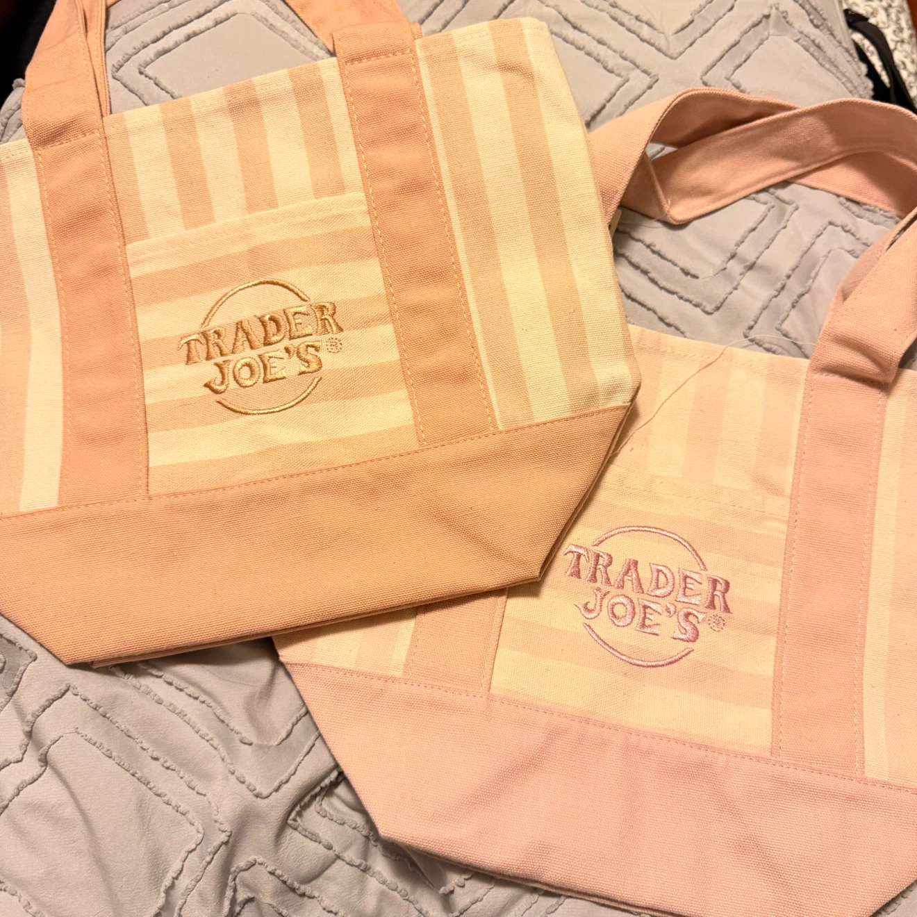 Trader Joe's Canvas Tote Bags (Set of 2)