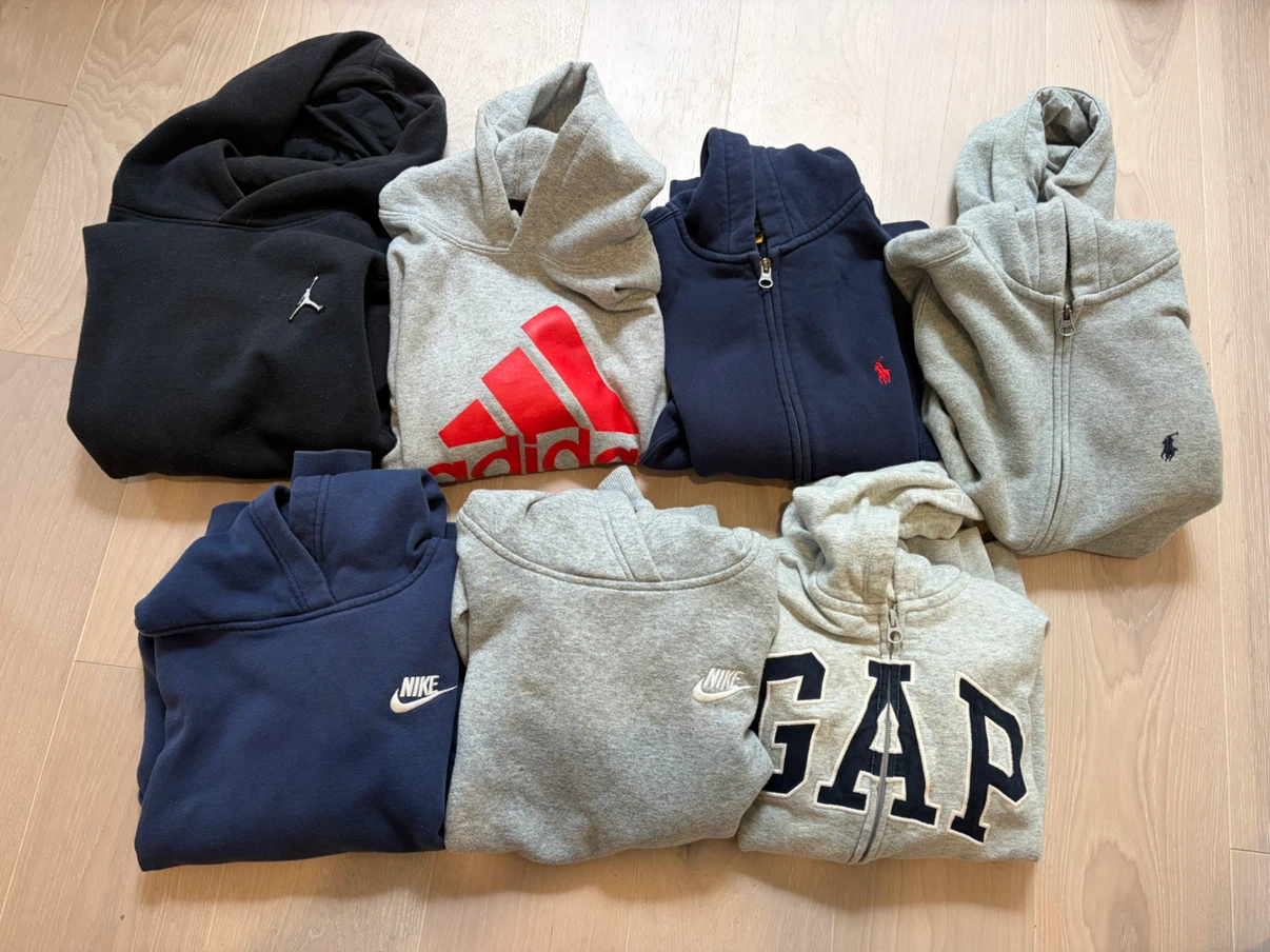 Bundle of 7 Kids Hoodies and Zip-Ups - Size Medium
