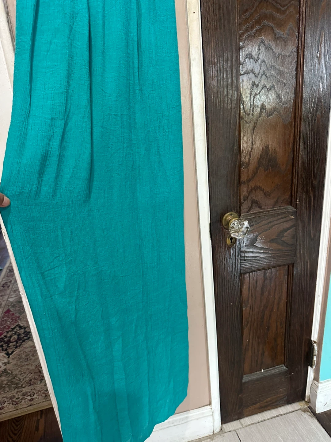 Teal Beaded Halter Maxi Dress - photo 4