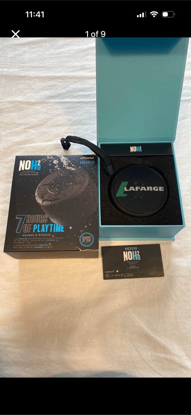 No H2O Water Proof Wireless Speaker