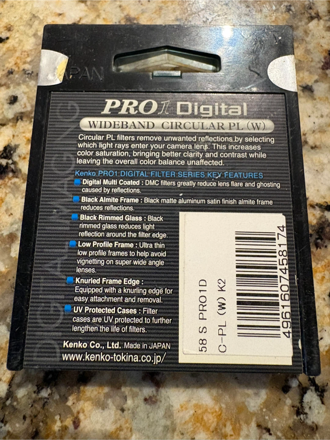 Kenko PRO1 Digital Wideband Circular PL Filter 58mm - photo 2