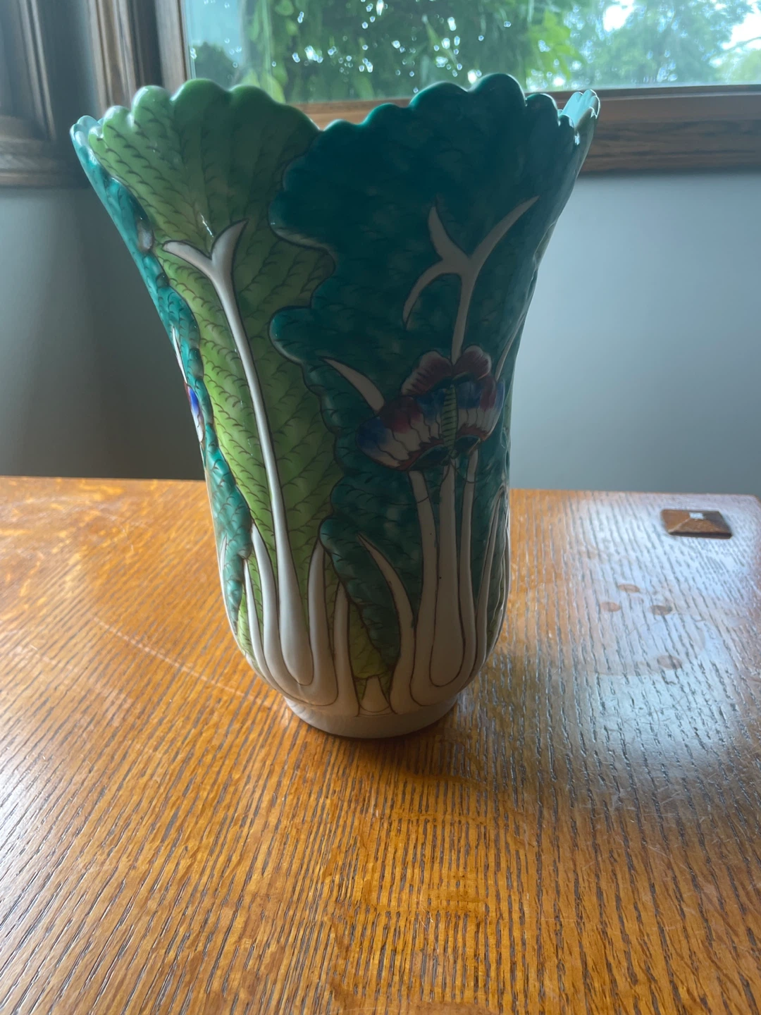 Decorative Vase with Floral Design