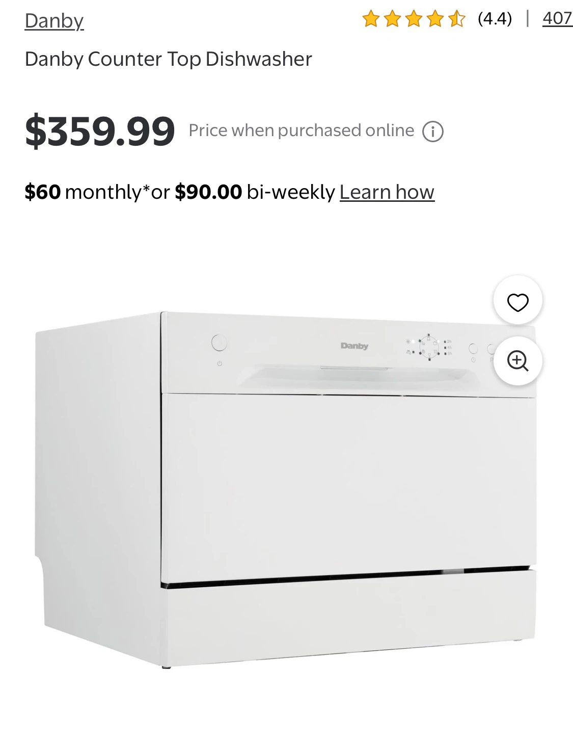 Danby DDW621WDB Dishwasher - photo 2