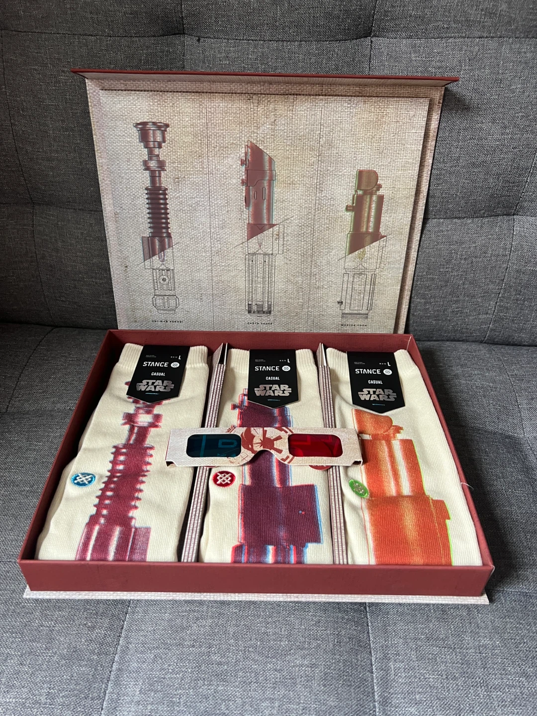 NWT Stance Star Wars Lightsaber Socks Gift Set - Size L - photo 3