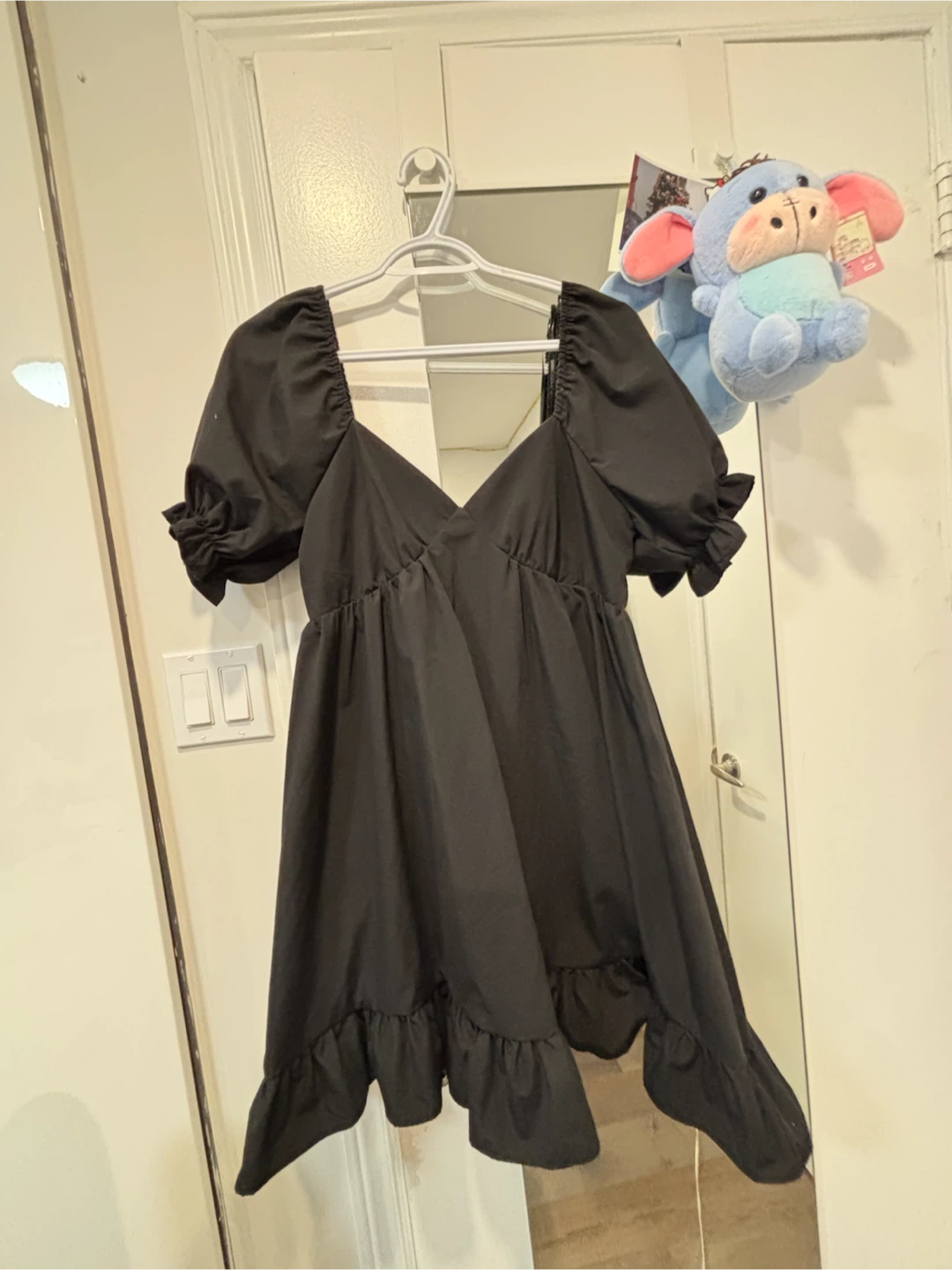 Streetwear Society Black Puff Sleeve Dress