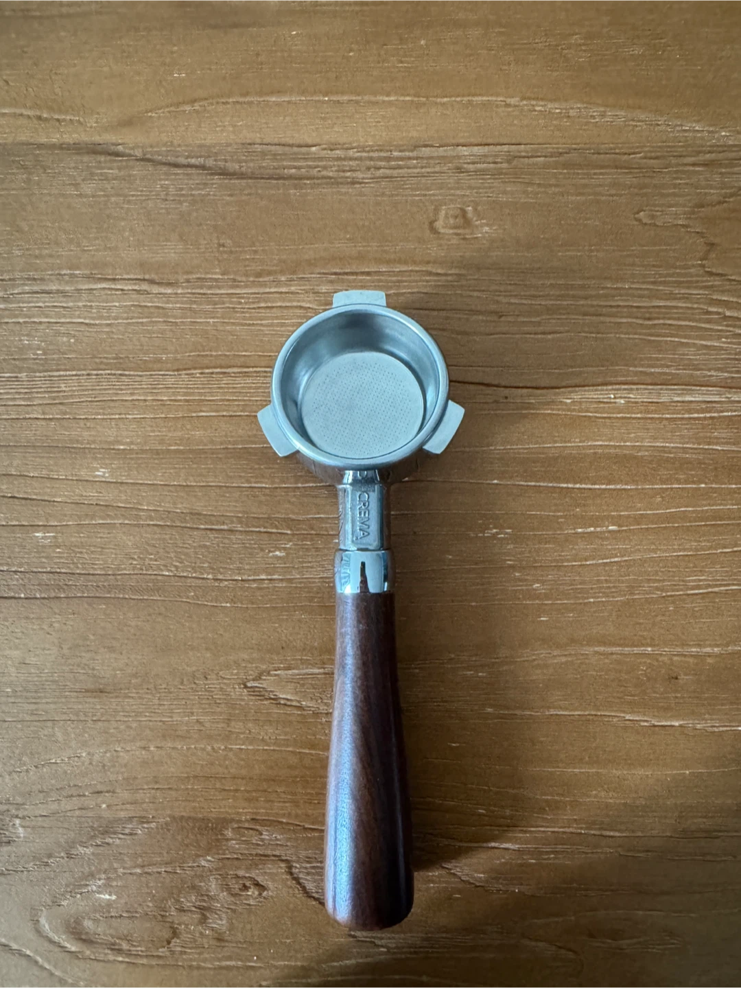 CREMA Bottomless Portafilter - Walnut