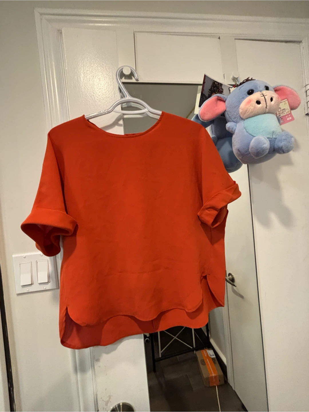 Uniqlo Orange Tunic Blouse - XS