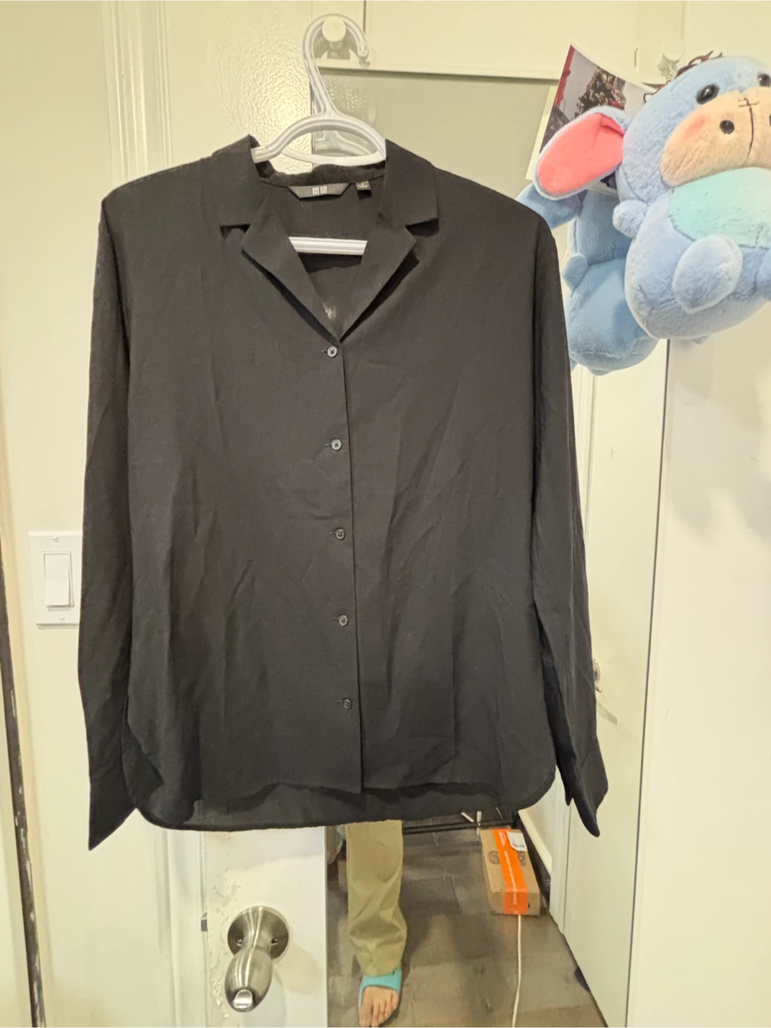 Uniqlo Black Button-Up Shirt