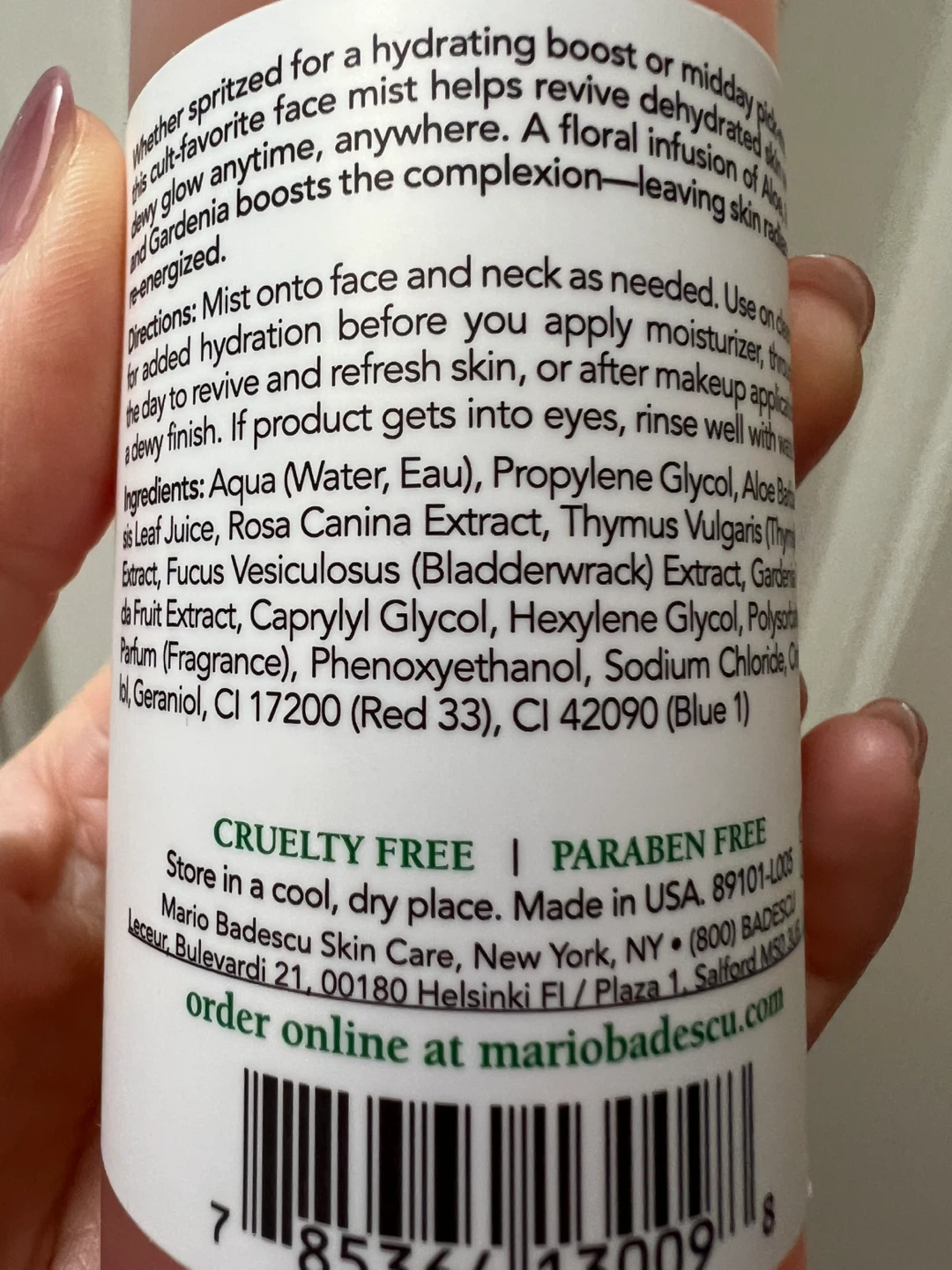 Mario Badescu Facial Spray with Aloe, Herbs and Rosewater 4 oz - photo 3