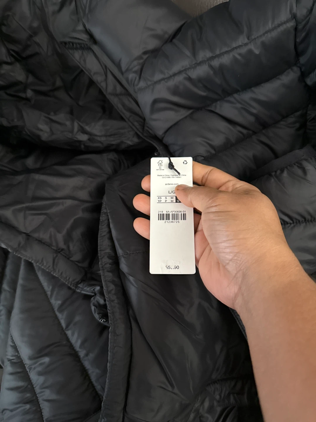 Ardene Black Puffer Jacket