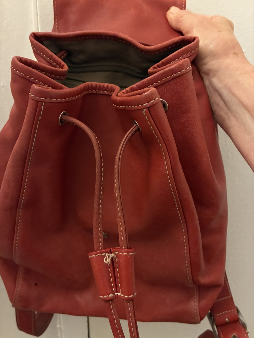 Coach Red Leather Backpack - photo 2