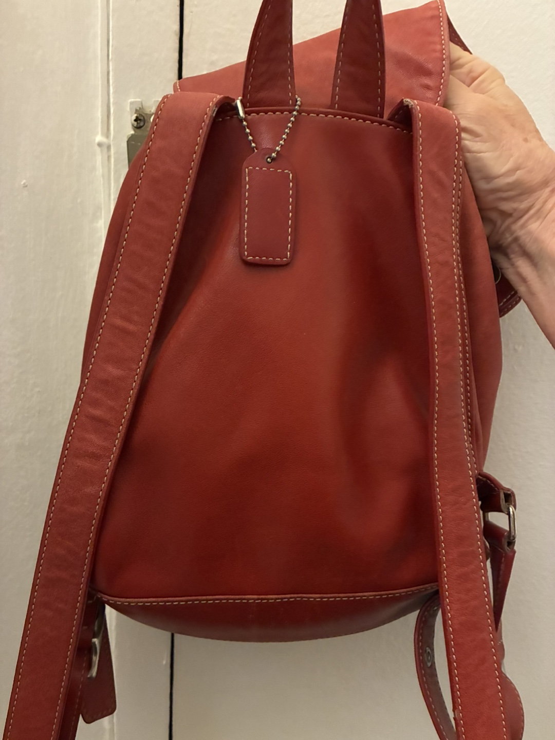 Coach Red Leather Backpack - photo 3