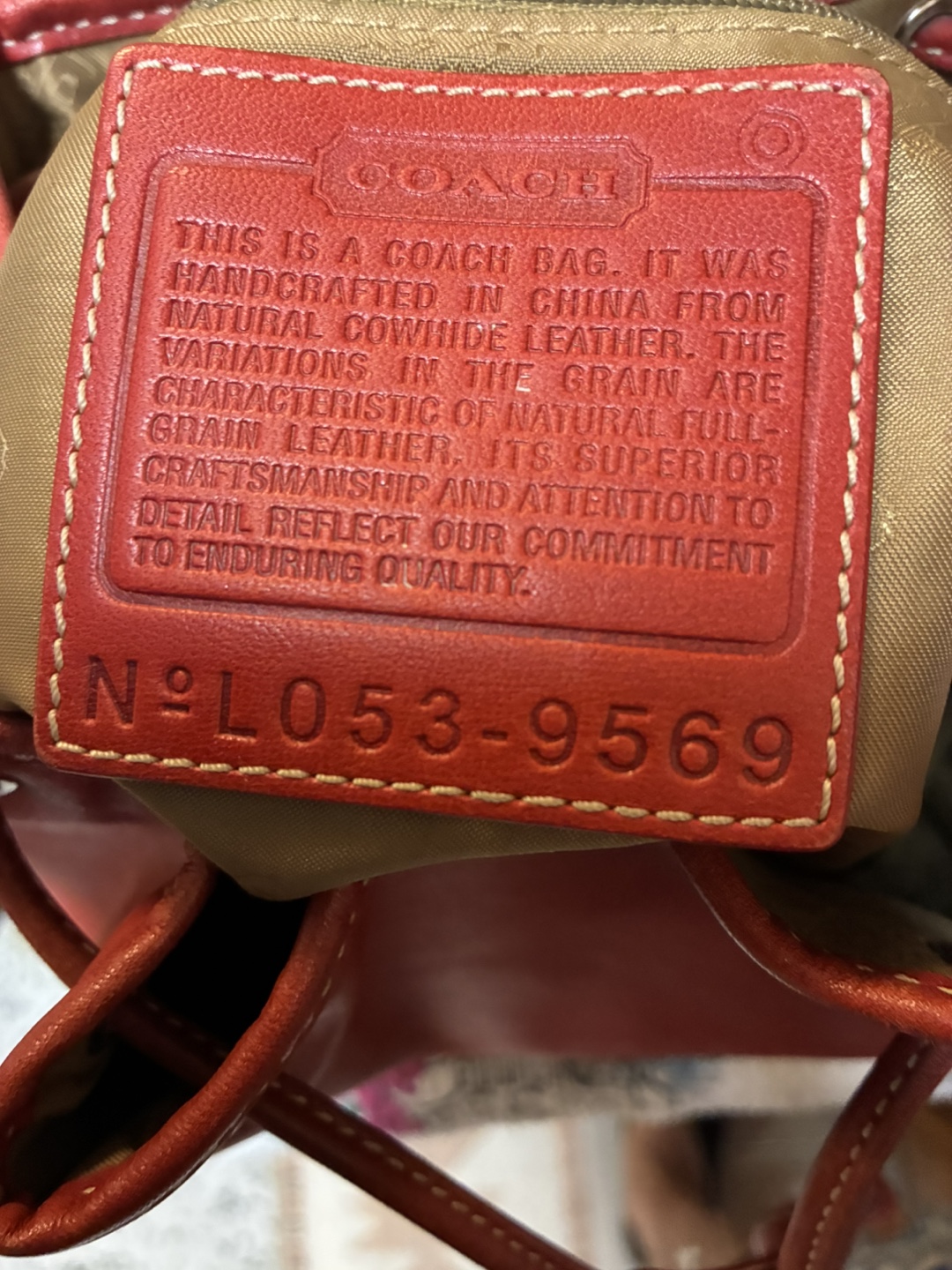 Coach Red Leather Backpack - photo 4
