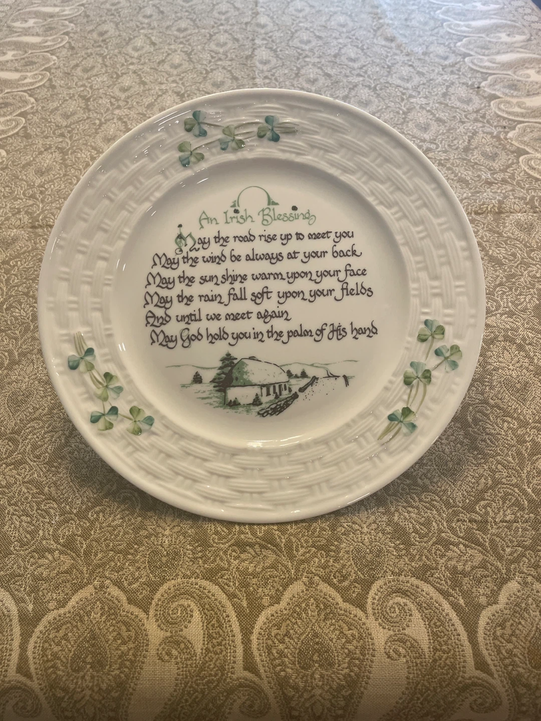 Belleek Irish Blessing Decorative Plate