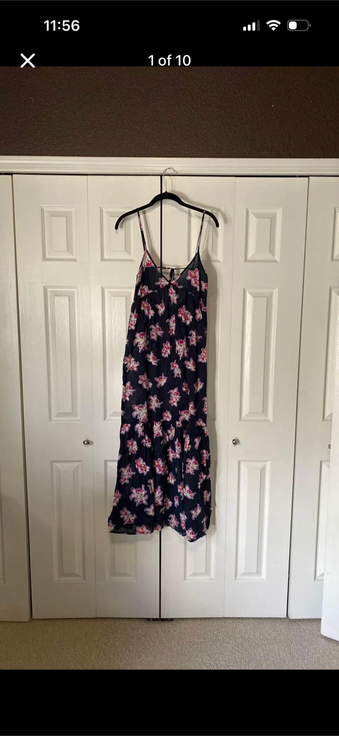 ASOS Swim Backless Long Floral Cover Up Dress