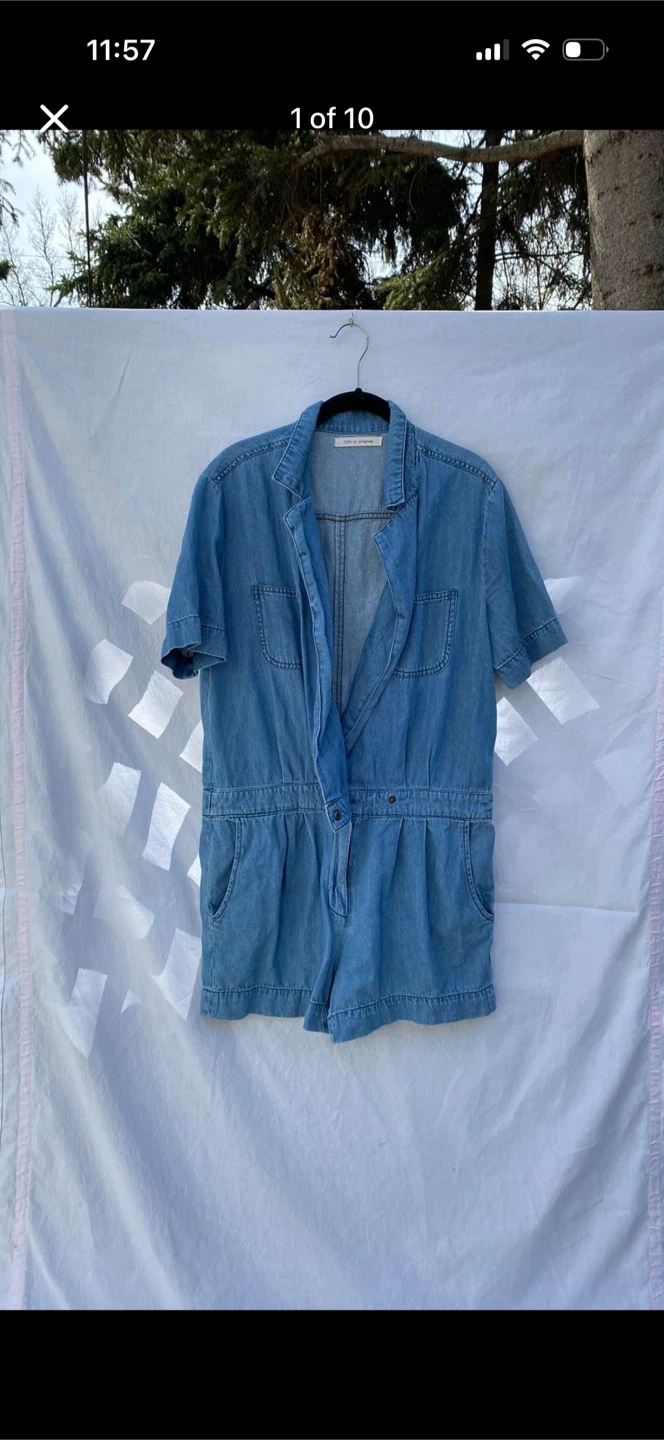 Life In Progress Denim Romper