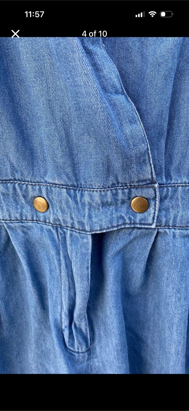 Life In Progress Denim Romper - photo 4