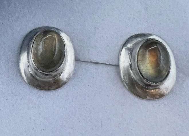Vintage Sterling Silver Stud Earrings - photo 2