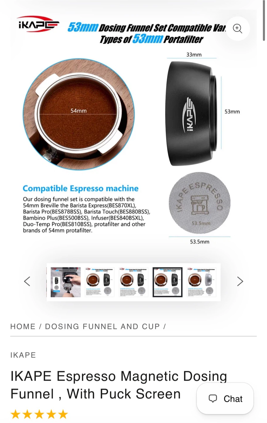 iKape Espresso Dosing Funnel Set - photo 5